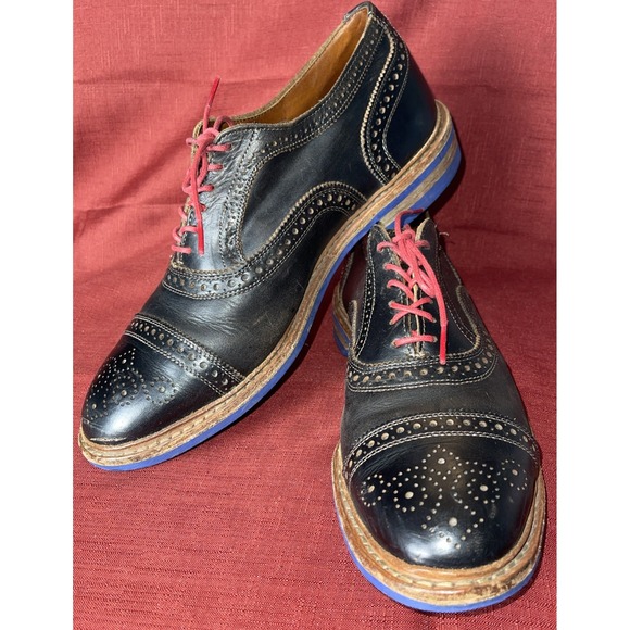 Allen Edmonds Other - Allen Edmonds 'Strandmok' Cap-Toe Oxfords Mens 9 3E Made in USA Blue